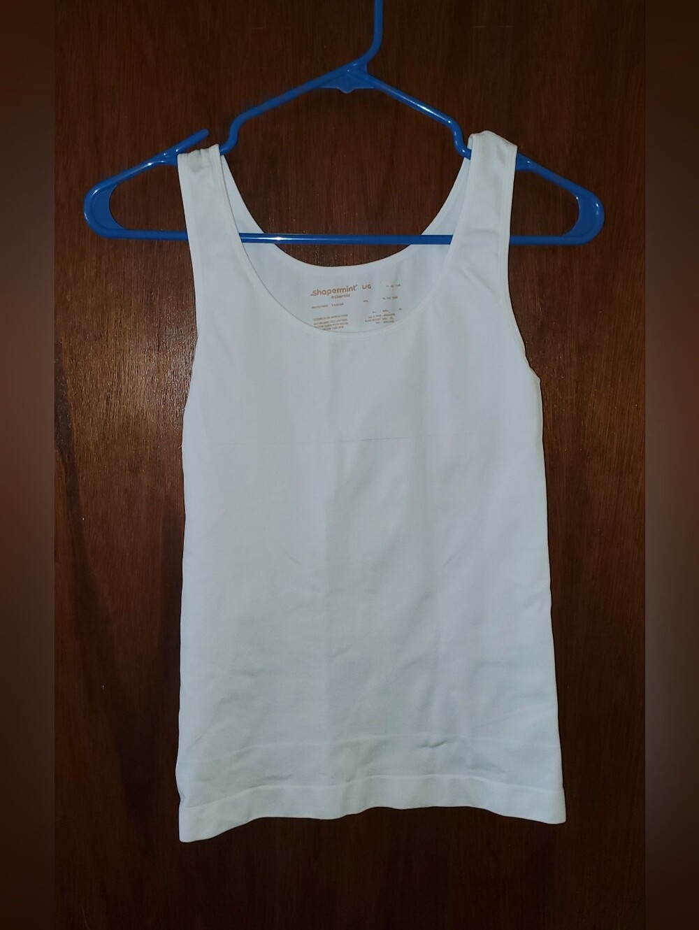 NWOT Shapermint White Scoop Neck Tank Top Sz Large